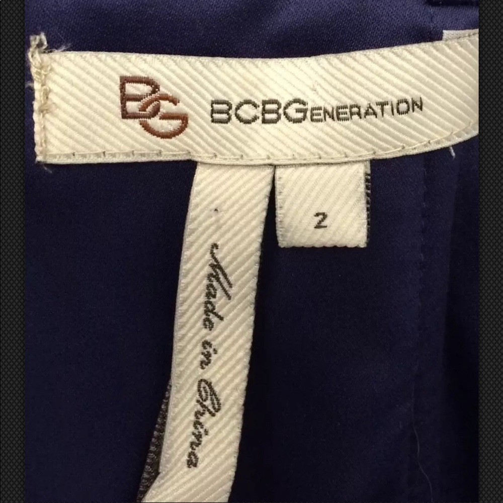 Bcbgeneration Strapless Midnight Striped Chiffon … - image 7